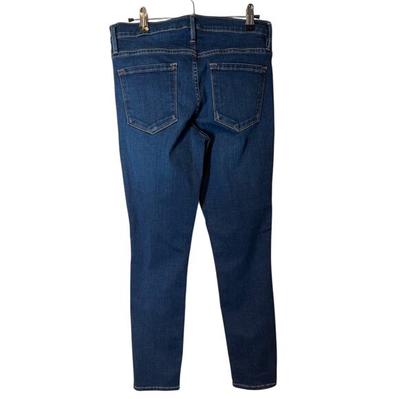 Frame le Skinny de Jeanne Crop Dark Wash Distressed 28 Classic Staple Basic - Picture 4 of 10